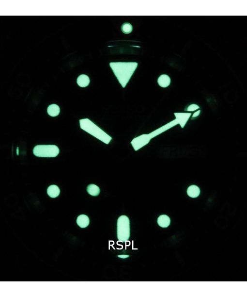 セイコー自動ダイバーズブラックレザーSKX007J1-LS2200Mメンズウォッチ