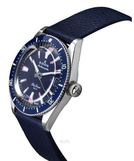 Edox Skydiver Limited Special ブルーダイヤル 自動巻きダイバーズ 80131 3BUC BUICO 300M メンズ腕時計 予備ストラップ付き
