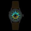 AVI-8 フライボーイ ウィングマン ワールドタイマー GMT 自動巻き サンドグリーン ストラップ クリーム ダイヤル AV-4120-02 メンズ腕時計 予備ストラップ付き