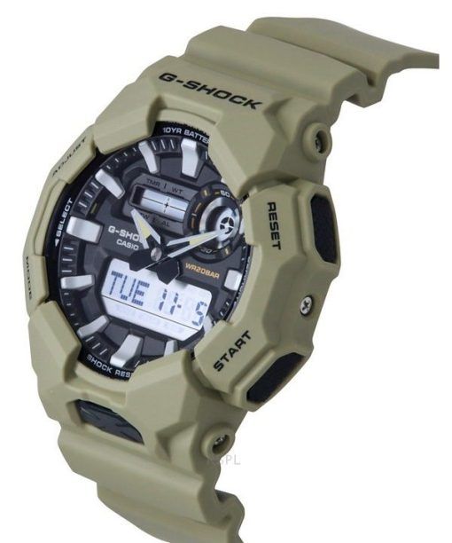 カシオ G-Shock アナログ デジタル バイオベース樹脂ストラップ ブラック ダイヤル クォーツ GA-010-5A 200M メンズ腕時計