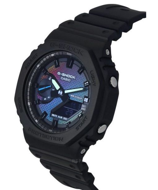 カシオ G-Shock アナログ デジタル バイオベース樹脂ストラップ マルチカラー ダイヤル クォーツ GA-2100RW-1A 200M メンズ腕時計