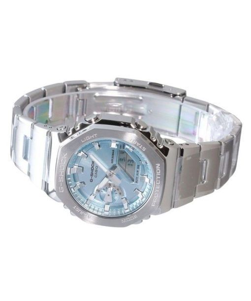 カシオ G-Shock G-Steel アナログ デジタル ステンレススチール ライトブルー ダイヤル クォーツ GM-2110D-2A 200M メンズ腕時計
