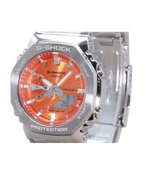 カシオ G-Shock G-Steel アナログ デジタル オレンジ ダイヤル クォーツ GM-2110D-4A 200M メンズ腕時計