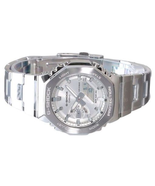 カシオ G-Shock G-Steel アナログ デジタル シルバー ダイヤル クォーツ GM-2110D-7A 200M メンズ 腕時計