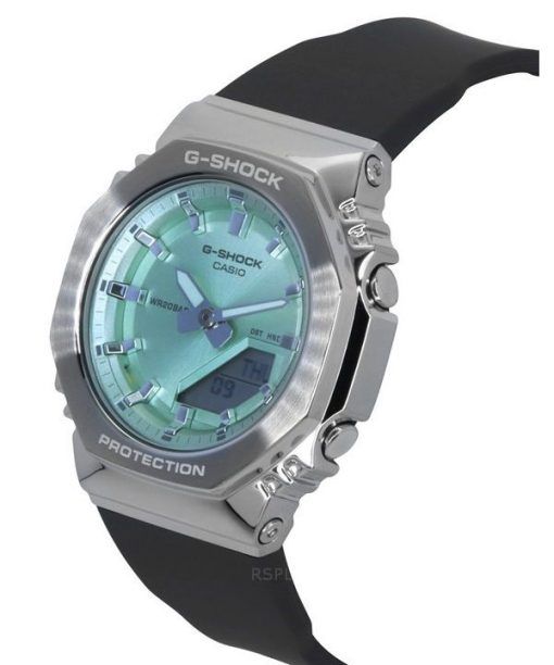 カシオ G-Shock アナログ デジタル バイオベース樹脂ストラップ ライトグリーン ダイヤル クォーツ GM-S2110-3A 200M レディース腕時計