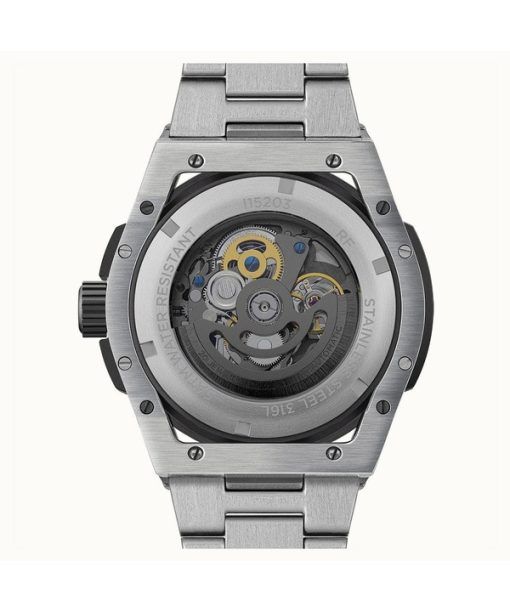 インガソル スプリングフィールド ステンレススチール ブラック スケルトン ダイヤル 自動巻き I15203 メンズ腕時計
