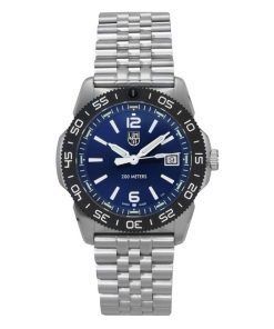 ルミノックス パシフィック ダイバー リップル ステンレススチール ブルー ダイヤル クォーツ XS.3123M.SET.1 200M メンズ腕時計 予備ストラップ付き