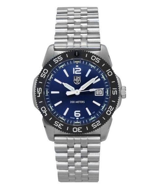 ルミノックス パシフィック ダイバー リップル ステンレススチール ブルー ダイヤル クォーツ XS.3123M.SET.1 200M メンズ腕時計 予備ストラップ付き