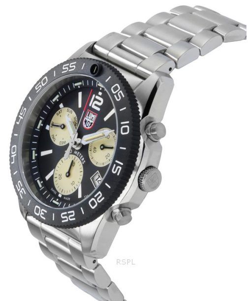 ルミノックス パシフィック ダイバー クロノグラフ ステンレススチール ブラック ダイヤル クォーツ XS.3150.M 200M メンズ 腕時計