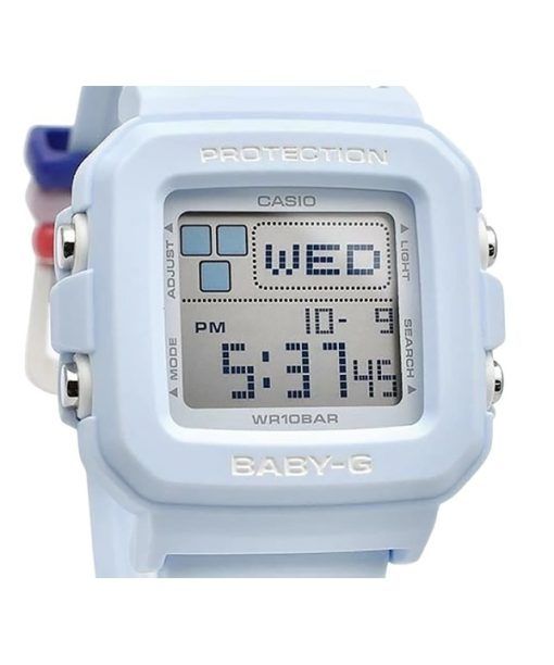 カシオ ベビーGプラス デジタル ライトブルー 樹脂ストラップ クォーツ BGD-10L-2 100M レディース腕時計 予備バンドループ付き