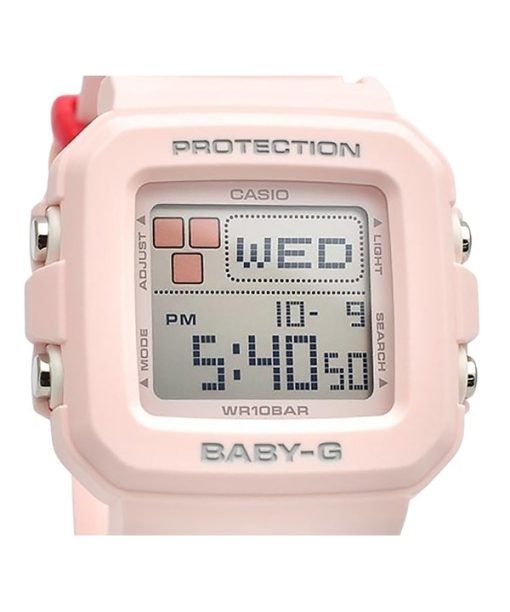カシオ ベビーGプラス デジタル ピンク 樹脂ストラップ クォーツ BGD-10L-4 100M レディース腕時計 予備バンドループ付き