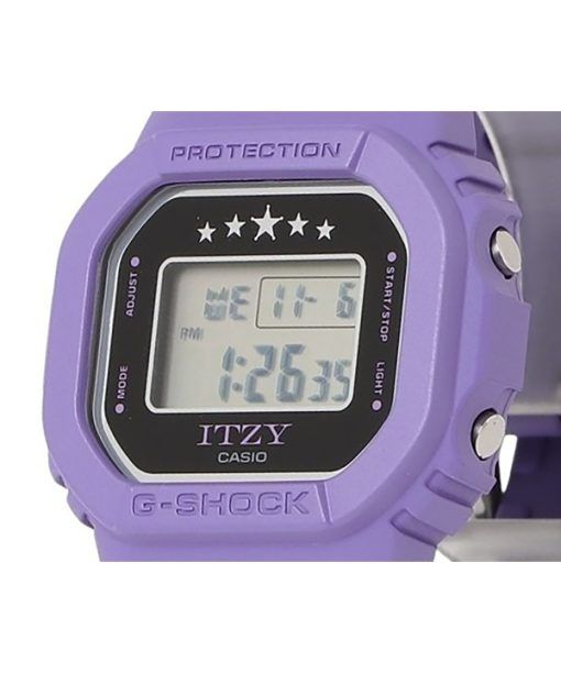 カシオ G-Shock ITZY コラボレーション デジタル バイオレット バイオベース樹脂ストラップ クォーツ GMD-S5610IT-6 200M レディース腕時計