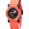 カシオ G-Shock アナログ デジタル バイオベース オレンジ 樹脂 ストラップ ブラック ダイヤル クォーツ GA-2300FL-4A 200M メンズ 腕時計