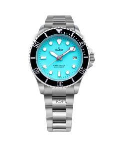 Ratio FreeDiver サファイア ステンレススチール アイスブルー ダイヤル クォーツ RTF032 200M メンズ腕時計
