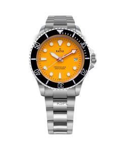 Ratio FreeDiver サファイア ステンレススチール イエロー ダイヤル クォーツ RTF034 200M メンズ腕時計