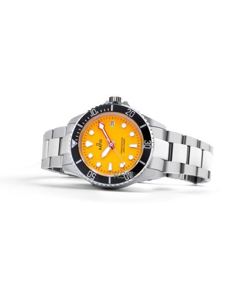 Ratio FreeDiver サファイア ステンレススチール イエロー ダイヤル クォーツ RTF034 200M メンズ腕時計