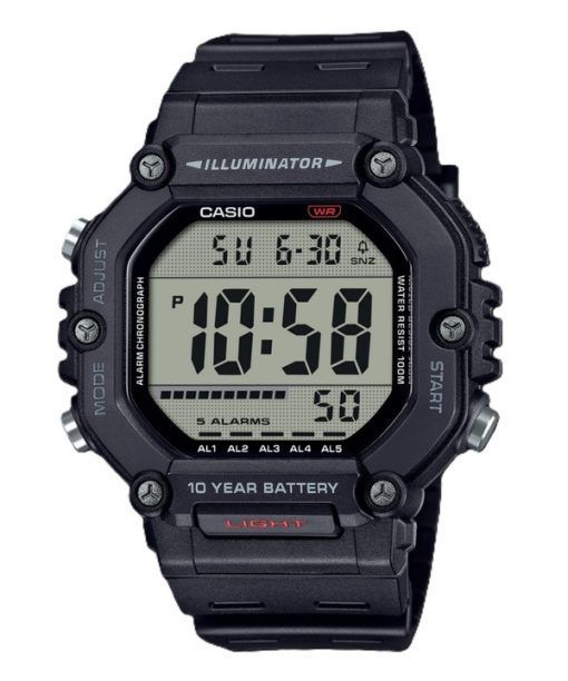 カシオ デジタル 樹脂ストラップ クォーツ AE-1600H-1AV 100M メンズ腕時計