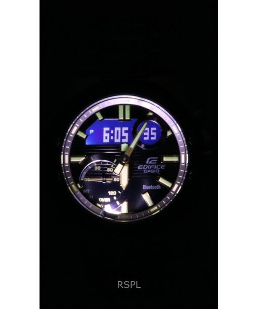 カシオ エディフィス アナログ デジタル スマートフォンリンク ステンレススチール ブラック ダイヤル クォーツ ECB-10DB-1A9 100M メンズ腕時計