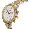 Fossil Neutra クロノグラフ ツートン ステンレススチール ホワイト マザーオブパール ダイヤル クォーツ ES5216 レディース腕時計