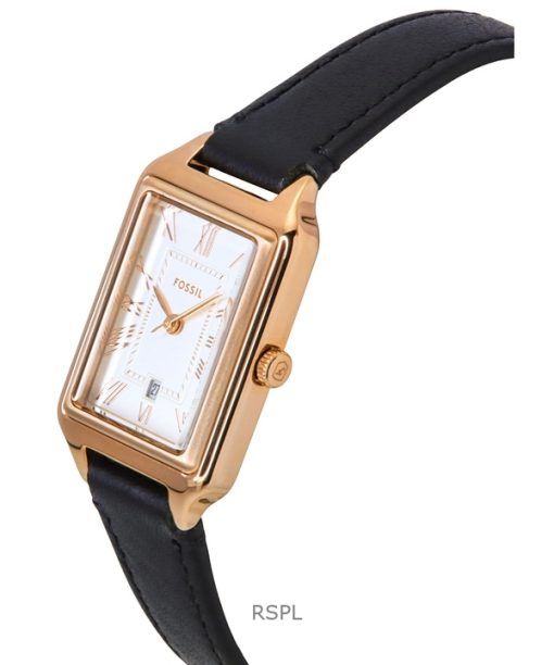 Fossil Raquel レザーストラップ ホワイト ダイヤル クォーツ ES5310 レディース腕時計