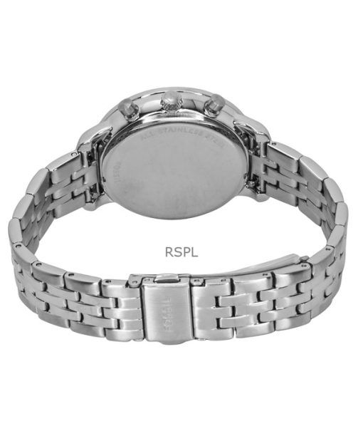 Fossil Neutra クロノグラフ クリスタルアクセント ステンレススチール ホワイト マザーオブパール ダイヤル クォーツ ES5357 レディース腕時計