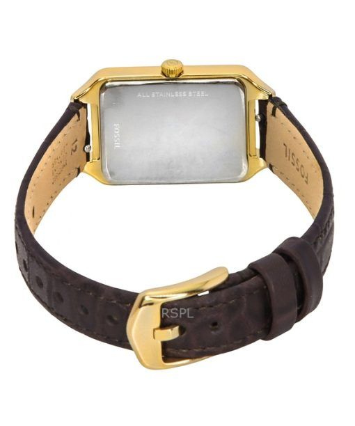 Fossil Raquel レザーストラップ ブラウン文字盤 クォーツ ES5367 レディース腕時計