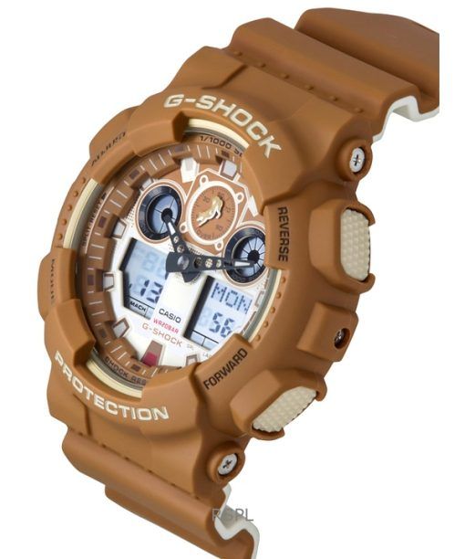 カシオ G-Shock アナログ デジタル 柴犬 樹脂ストラップ ブラウン ダイヤル クォーツ GA-100SHB-5A 200M メンズ腕時計