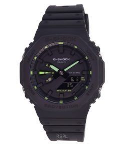 再生カシオ G-Shock アナログ デジタル ネオンアクセント 樹脂ストラップ ブラック ダイヤル クォーツ GA-2100-1A3 200M メンズ腕時計