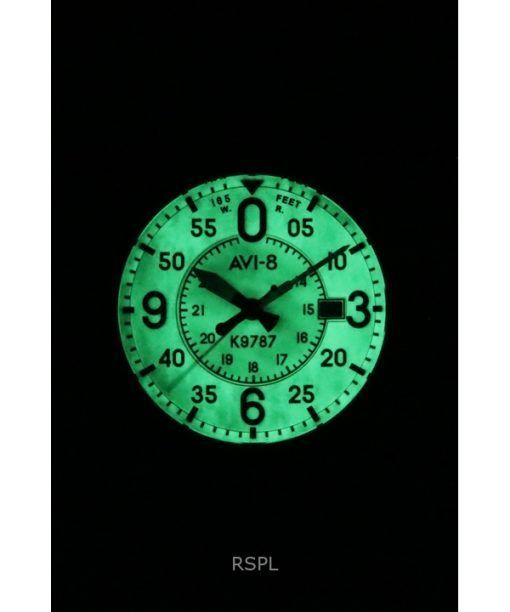 AVI-8 スピットファイア スミス オキシダイズドブロンズ ブラウンレザーストラップ グレー ルミナスダイヤル 自動巻き AV-4090-07 メンズ腕時計