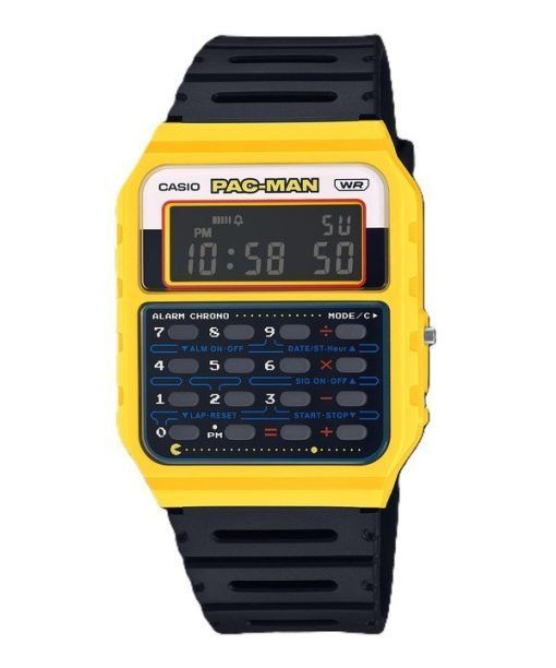 カシオ スタンダード デジタル PAC-MAN コラボレーション バイオベース樹脂ストラップ クォーツ CA-53WPC-1B ユニセックス ウォッチ