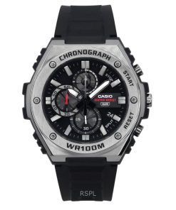 カシオ スタンダード アナログ クロノグラフ 樹脂ストラップ ブラック ダイヤル クォーツ MWA-300H-1AV 100M メンズ腕時計