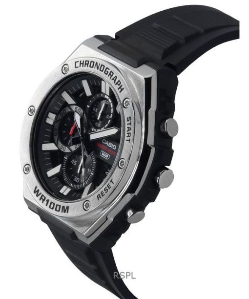 カシオ スタンダード アナログ クロノグラフ 樹脂ストラップ ブラック ダイヤル クォーツ MWA-300H-1AV 100M メンズ腕時計