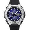 カシオ スタンダード アナログ クロノグラフ 樹脂ストラップ ブルー ダイヤル クォーツ MWA-300H-2AV 100M メンズ腕時計