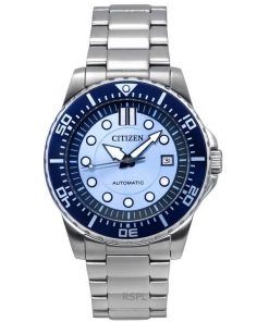 シチズン 限定版 ステンレススチール ブルーダイヤル 自動巻き NJ0178-81M 100M メンズ腕時計