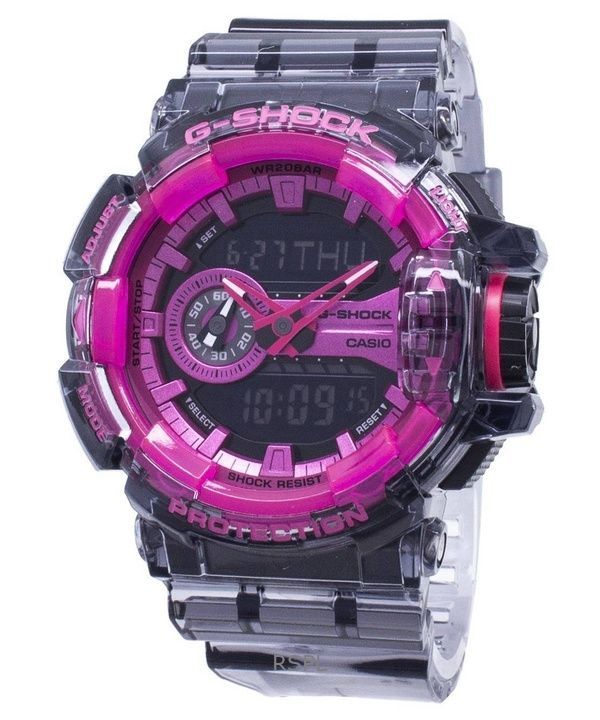 再生カシオ G-Shock アナログ デジタル 樹脂ストラップ ブラック ダイヤル クォーツ GA-400SK-1A4 200M メンズ腕時計