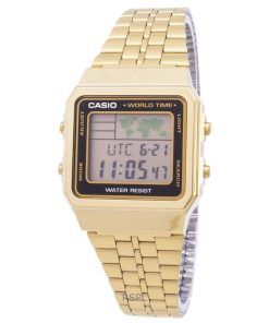 再生カシオ デジタル ゴールドトーン ステンレススチール クォーツ A500WGA-1DF メンズ腕時計
