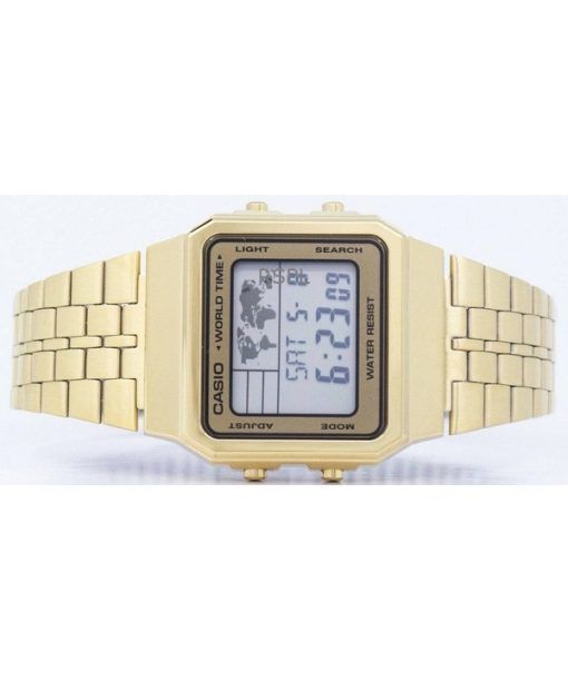 再生カシオ デジタル ゴールドトーン ステンレススチール クォーツ A500WGA-9DF メンズ腕時計