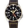 セイコー 5 スポーツ SKX GMT レザーストラップ ブラウン ダイヤル 自動巻き SSK036K1 100M メンズ腕時計