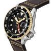 セイコー 5 スポーツ SKX GMT レザーストラップ ブラウン ダイヤル 自動巻き SSK036K1 100M メンズ腕時計