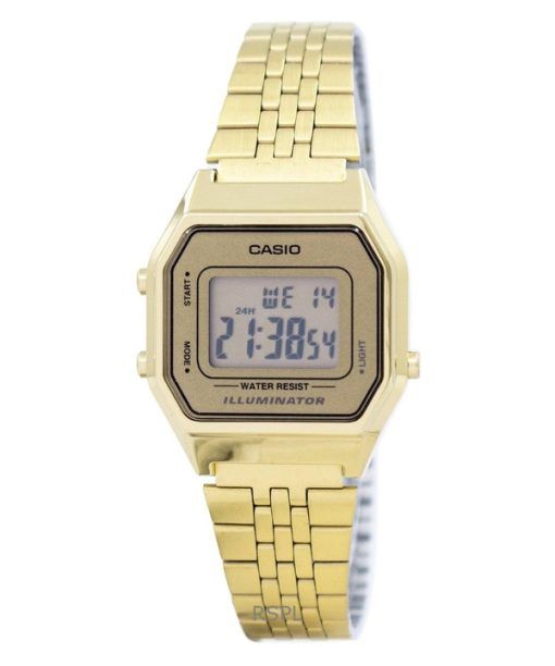 再生カシオ デジタル ステンレススチール クォーツ LA680WGA-9DF レディース腕時計