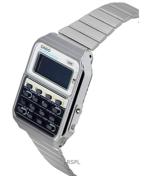 カシオ ヴィンテージ ヘリテージ カラー デジタル ステンレススチール クォーツ CA-500WE-7B ユニセックス電卓時計