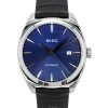 ミドー ベルーナ ロイヤル ジェント ブラックレザーストラップ ブルーダイヤル 自動巻き M024.507.16.041.00 メンズ腕時計