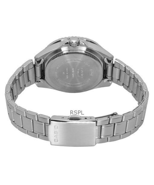 Casio Standard Analog Pepsi Bezel Stainless Steel Black Dial Quartz MDV-10D-1A3 Men's Watch