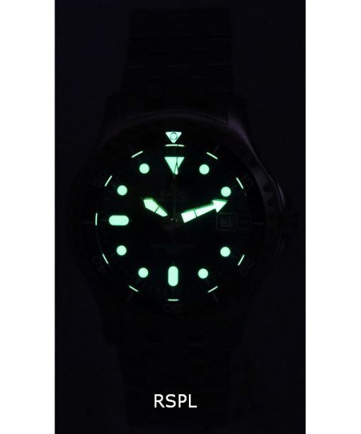 レシオ フリーダイバー プロフェッショナル サファイア ブルー サンレイ ダイヤル クォーツ RTF007 200 M メンズ腕時計 ja