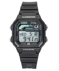 カシオ スタンダード デジタル 樹脂ストラップ グレー クォーツ WS-1600H-8AV 100M メンズ腕時計
