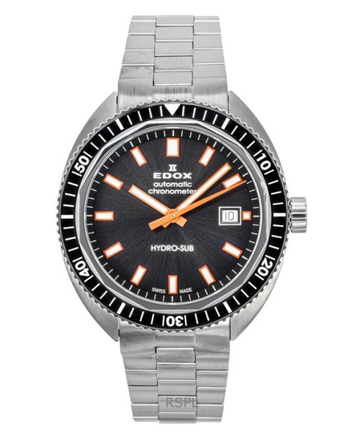Edox Hydro-Sub Stainless Steel Grey Dial Automatic Diver's 801283NMGINO 300M Men's Watch
