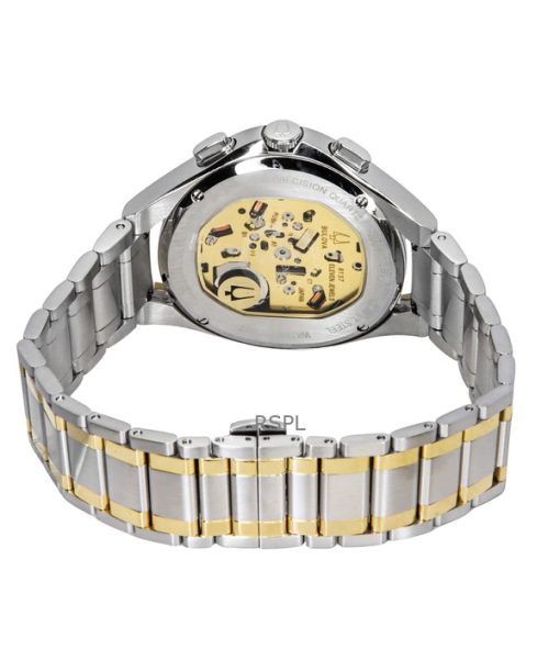 Bulova Curv Chronograph Two Tone Stainless Steel Black Dial Quartz 98A301 Men's Watch