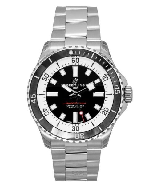 Breitling Superocean Stainless Steel Black Dial Automatic Diver's A17375211B1A1 300M Men's Watch