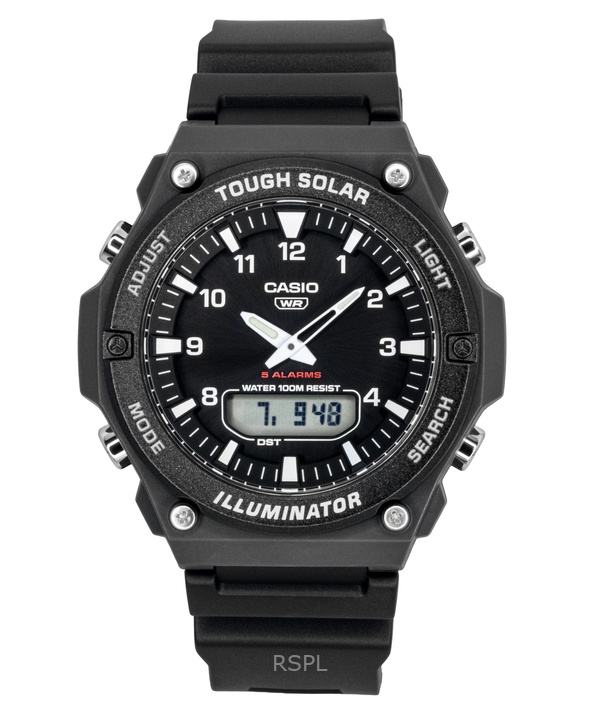 Casio G-Shock Analog Digital Resin Strap Black Dial Solar AQ-S820W-1AV 100M Men's Watch