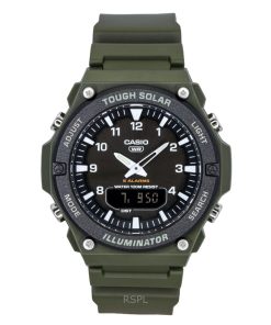 Casio Standard Analog Digital Resin Strap Black Dial Solar AQ-S820W-3BV 100M Men's Watch
